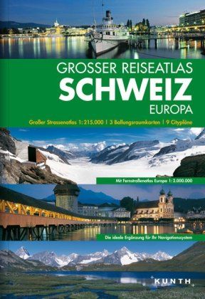 Švýcarsko - atlas Kunth - 1:215 000 - A4