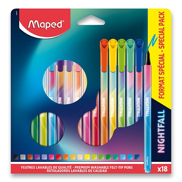 Fixy MAPED Color´Peps Deco Nightfall - 18 barev