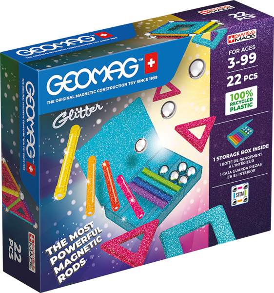 Geomag Glitter Recycled 22 ks