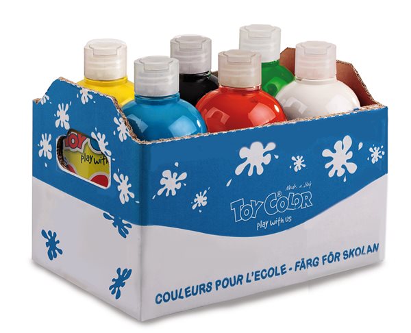 Box prstových barev Toy Color 6 × 500 ml