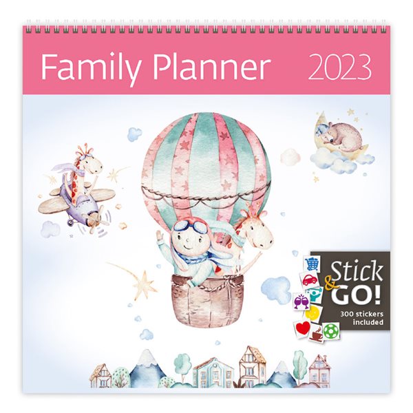 Kalendář nástěnný 2023 Label your days - Family Planer - 30x30 cm