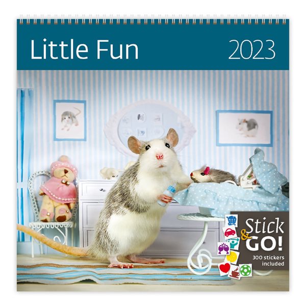 Kalendář nástěnný 2023 Label your days - Little Fun - 30x30 cm