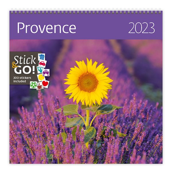 Kalendář nástěnný 2023 Label your days - Provence - 30x30 cm
