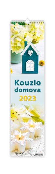 Kalendář nástěnný 2023 vázanka - Kouzlo domova - 12x48 cm