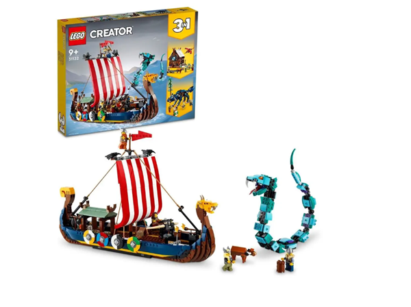 LEGO® Creator 31132 Vikingská loď a mořský had