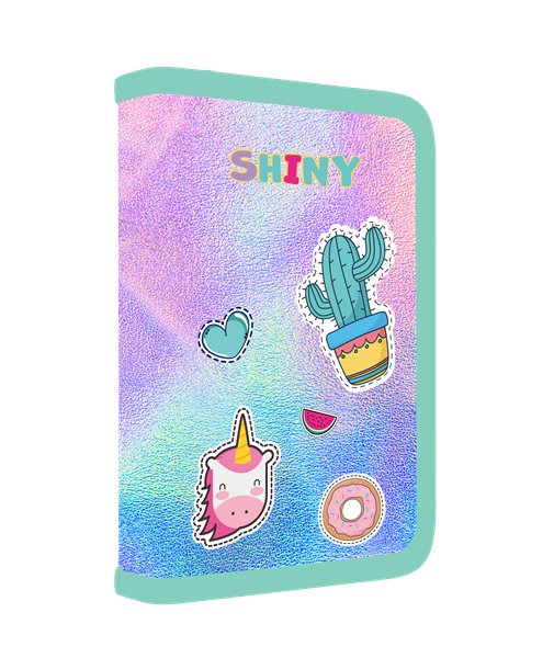 Penál 1patrový 2 klopy prázdný OXY - Shiny