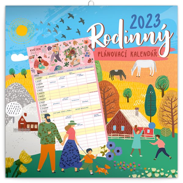 Rodinný plánovací kalendář 2023 nástěnný