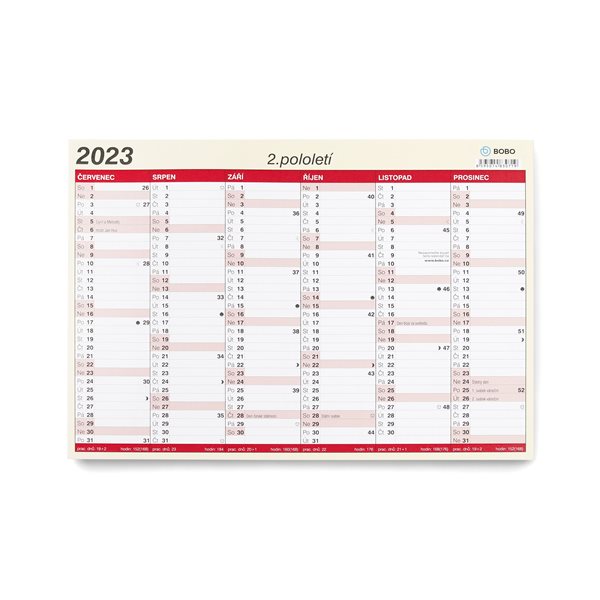 BOBO Kalendář lístkový 2023 A4 - 297 × 210 mm