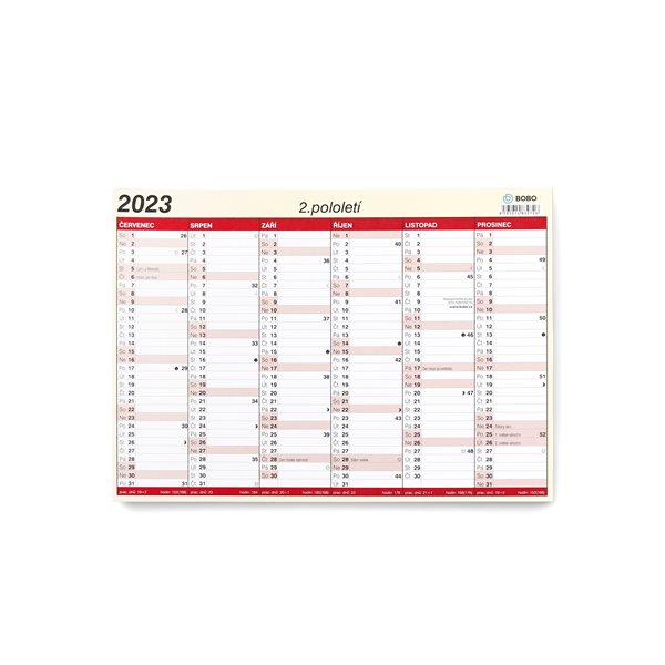BOBO Kalendář lístkový 2023 A5 - 210 × 148 mm