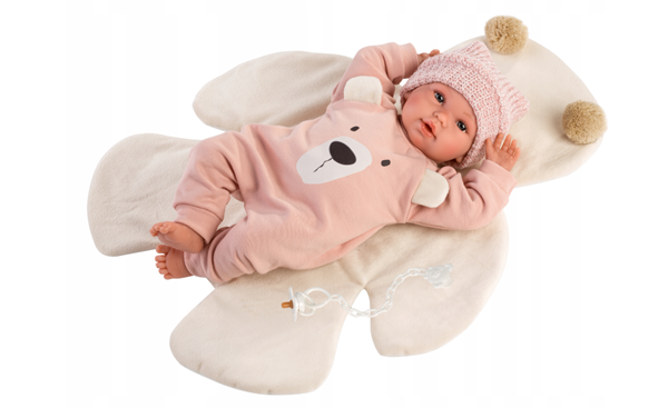 Llorens 63644 NEW BORN - realistická panenka miminko se zvuky a měkkým látkovým tělem - 36 cm