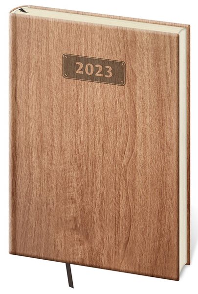 Diář 2023 denní A5 Wood - světle hnědá - 14