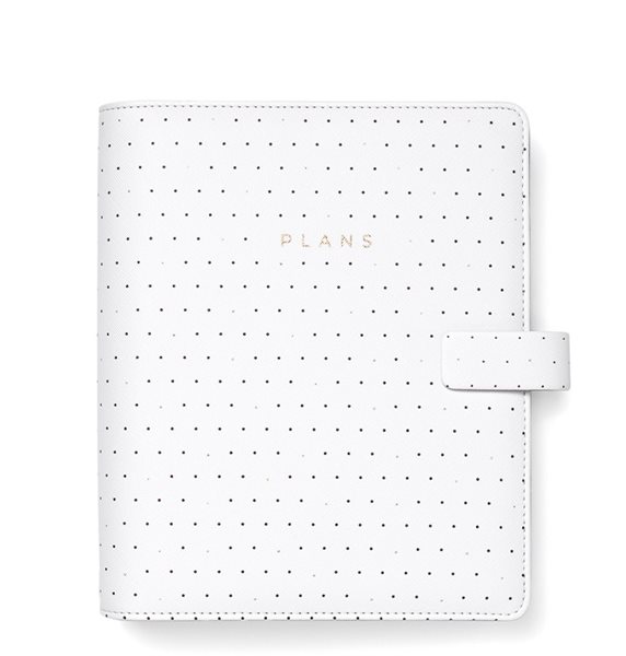 Filofax Kroužkový diář 2023 Moonlight bílá A5
