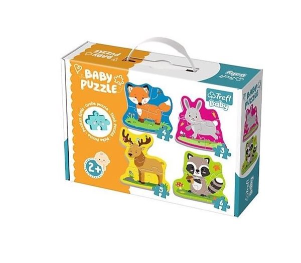 Puzzle baby Zvířátka v lese 4ks