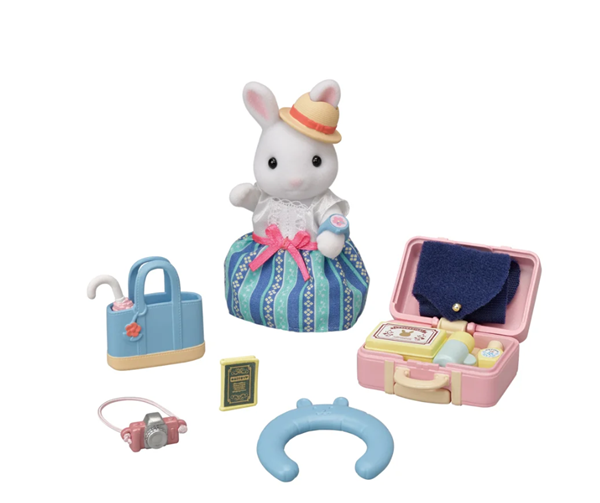 Sylvanian family Mamka bílý králík a víkendový cestovní set