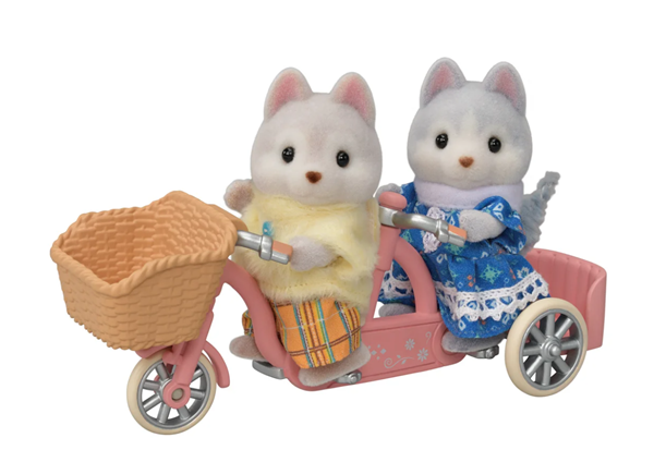 Sylvanian family Tandemové kolo pro Husky sourozence