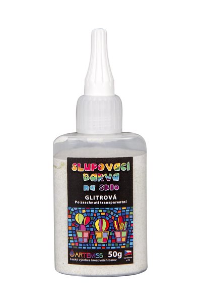 Barva na sklo slupovací - GLITTER - světle zelená