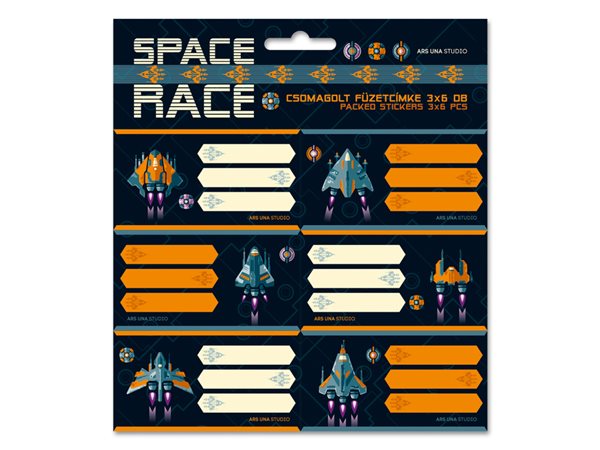 Jmenovky na sešit Ars Una - Space Race