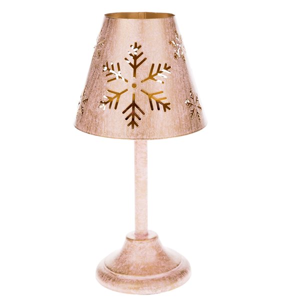 Kovový svícen 24 cm - lampa měděná