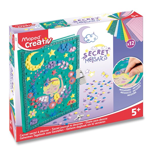 Sada MAPED CREATIV Secret Mosaics Secret Diary - Tajný deníček