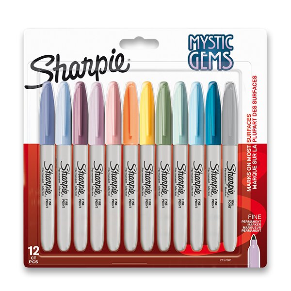 Sharpie fine mystic permanentní popisovač - sada 12 barev