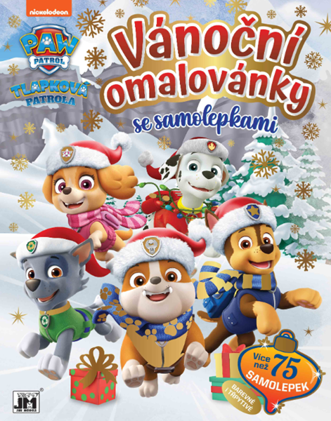 Vánoční omalovánka se samolepkami Paw Patrol