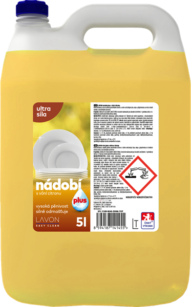 Lavon nádobí plus Lemon - 5 L