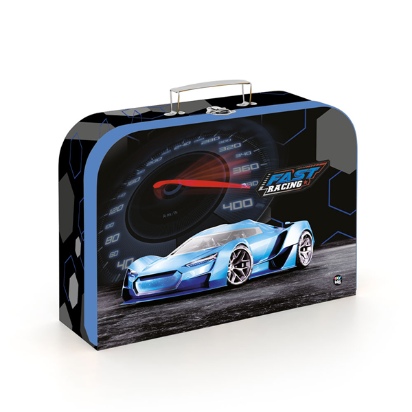 Dětský kufřík lamino 34 cm - Fast racing/Auto
