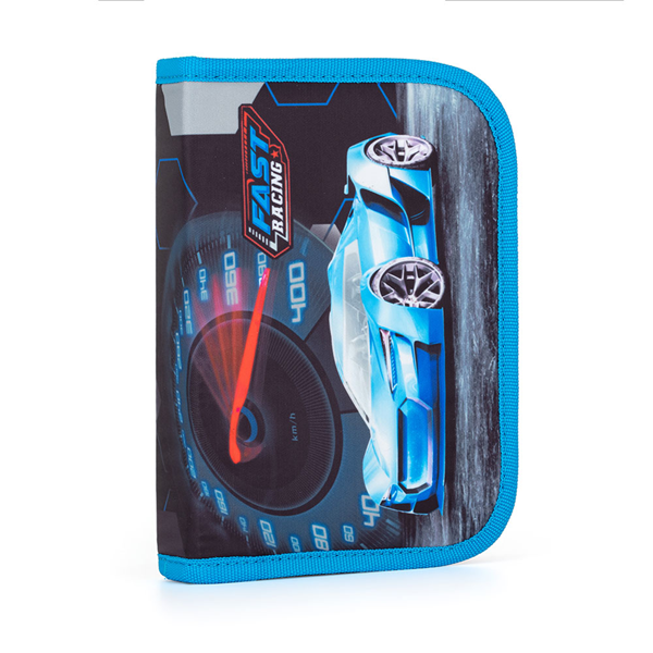 Penál 1patrový 2 klopy prázdný OXY - Fast racing/Auto