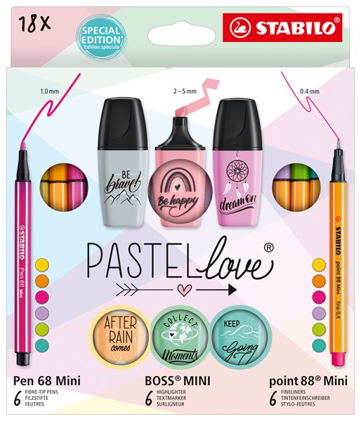 STABILO Mini World 18 ks Pastellove Set