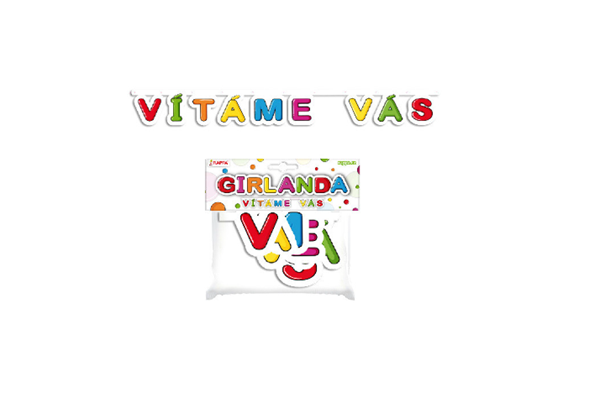 Girlanda papírová - VÍTÁME VÁS