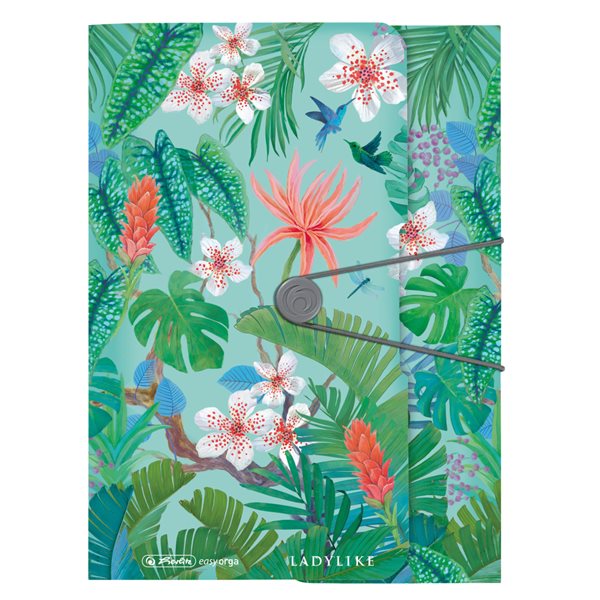 Herlitz Desky s gumou A4 3 klopy Ladylike - Jungle