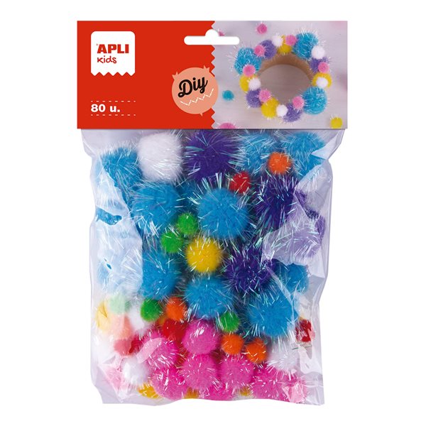 POM-POMS kuličky se třpytkami APLI