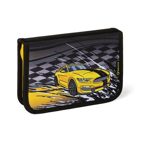 Školní dvouchlopňový penál - Žluté auto