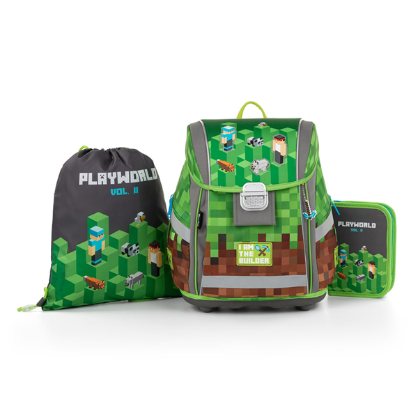 Školní set OXY PREMIUM Light - Playworld 2023 (aktovka + penál + sáček)