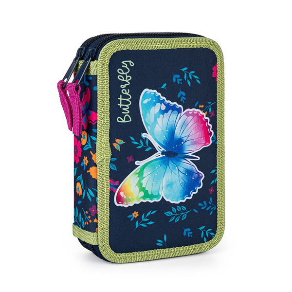 Penál 2patrový prázdný OXY - Butterfly/Motýl 2