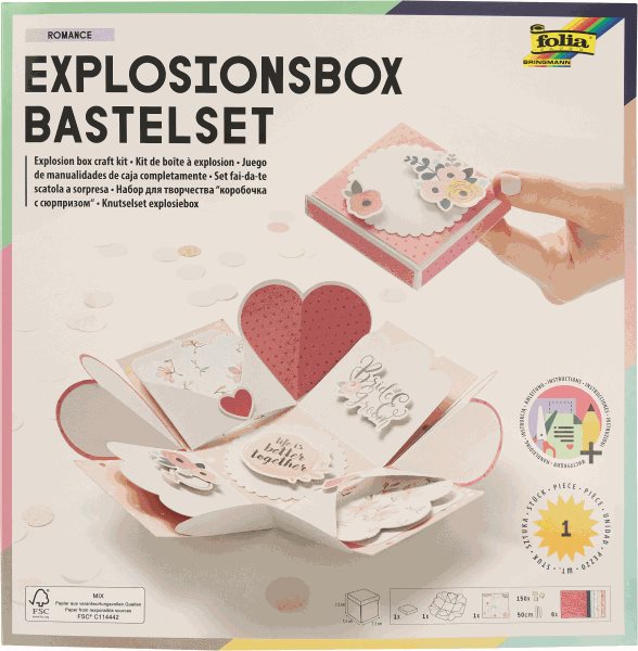 Explodující box - kreativní set - ROMANTIK