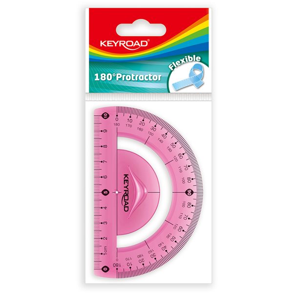 Ohebný úhloměr KEYROAD 10 cm - mix barev