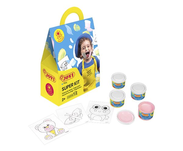 Prstové barvy sada JOVI pastel 4 x 35ml - 20 šablon