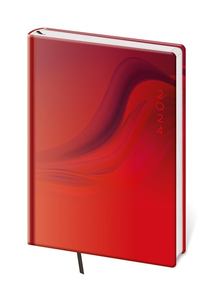 Diář 2024 denní A5 Vario - red design - 14