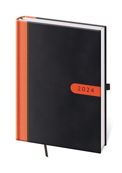Diář 2024 týdenní A5 Bora - černo/oranžová - 14