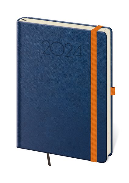 Diář 2024 týdenní A5 New Praga - modrá - 14