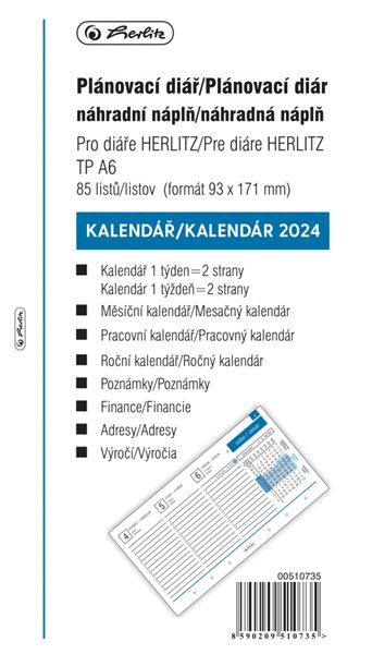 Herlitz Náplň do diáře 2024