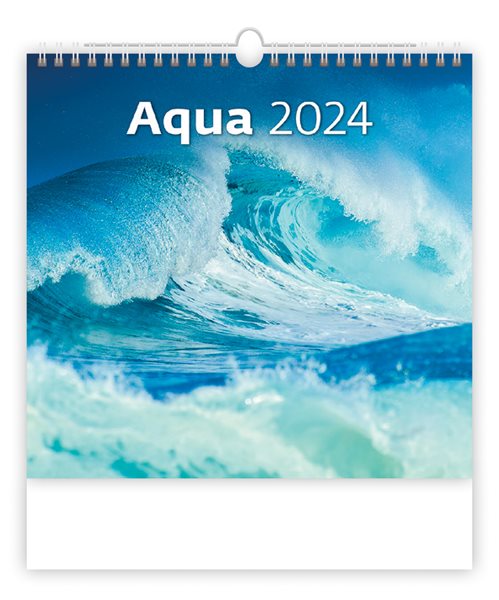 Kalendář nástěnný 2024 - Aqua - 30 × 37 cm