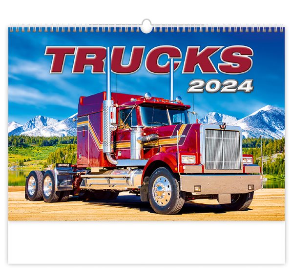 Kalendář nástěnný 2024 - Trucks - 45x31