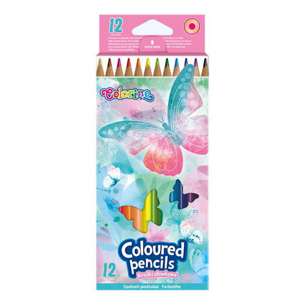 Pastelky Colorino trojhranné 12 barev - Follow your Dreams