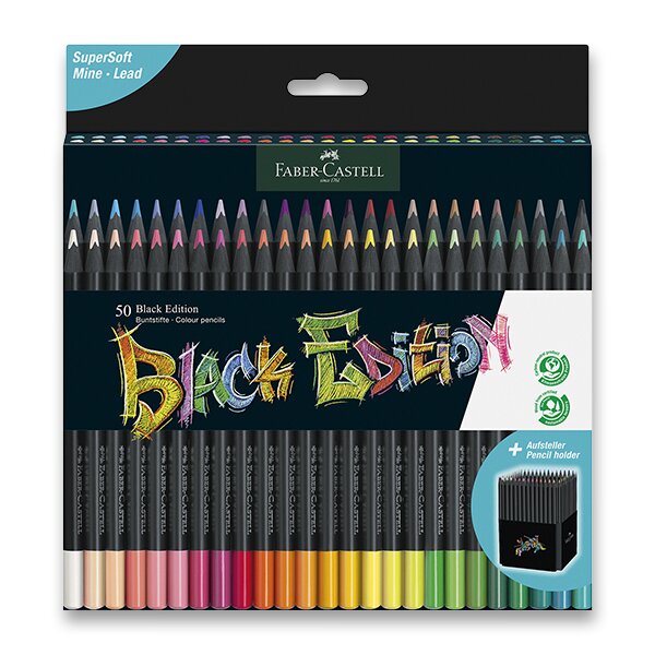 Pastelky Faber-Castell Black Edition - 50 barev