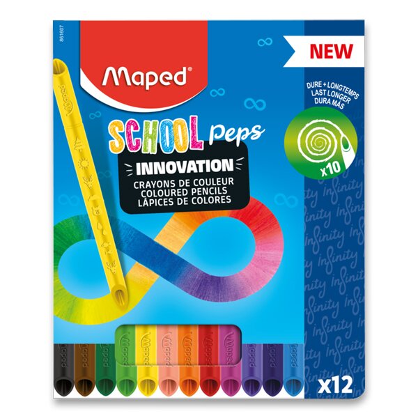Pastelky Maped School Peps Infinity - 12 barev