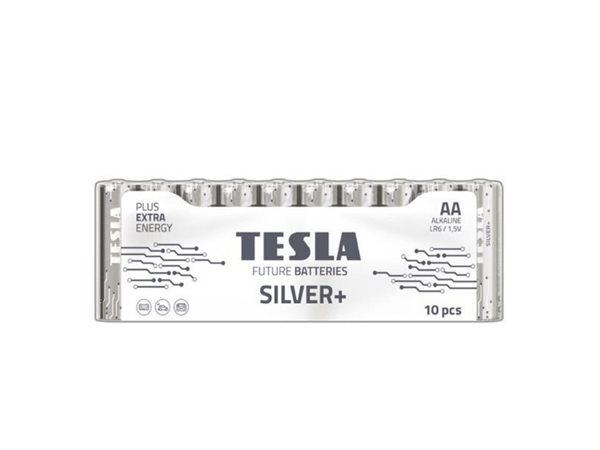 Alkalická tužková baterie AA Tesla SILVER+ 10 ks