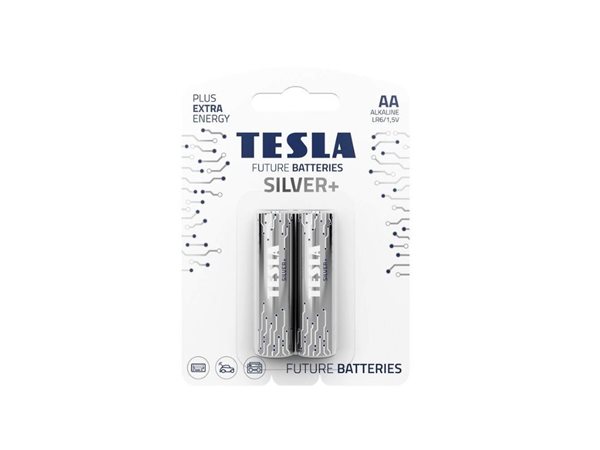 Alkalická tužková baterie AA Tesla SILVER+ 2 ks