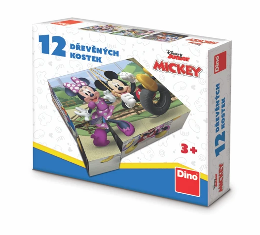 Dřevěné kostky Mickey Mouse